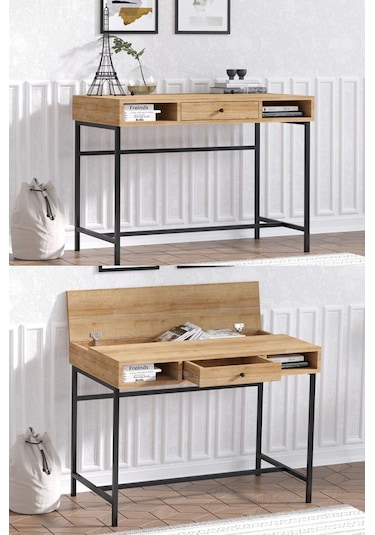 Decormet Berry Çalışma Masası Safir Meşe Çok Renkli