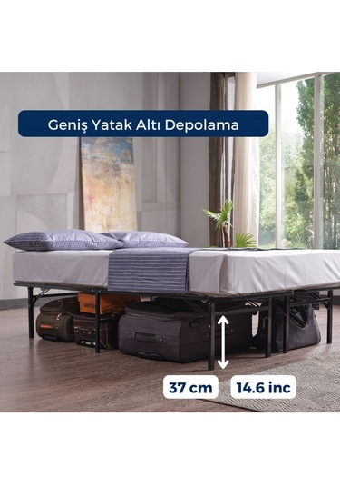 Aksviva Smart Base Çift Kişilik Katlanır Metal Karyola