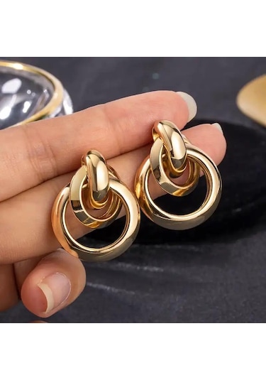 Demokan Kadın Küpe Twisted Küpe 001