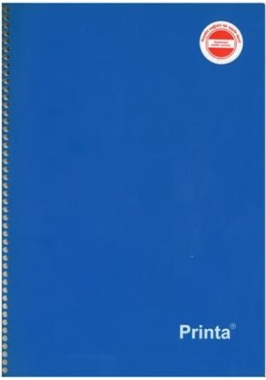 160 Yp Çizgili Defter Pirinta A4 Spiralli Plastik Kapak Lacivert