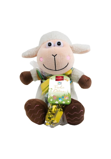 Favorina Happy Easter Müzikli Peluş Kuzu ve Sütlü Çikolata 79 G