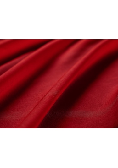 Madame Coco Ciel Tek Kişilik Plus %100 Pamuk Lastikli Saten Çarşaf - Kırmızı 8684427179512 Kırmızı