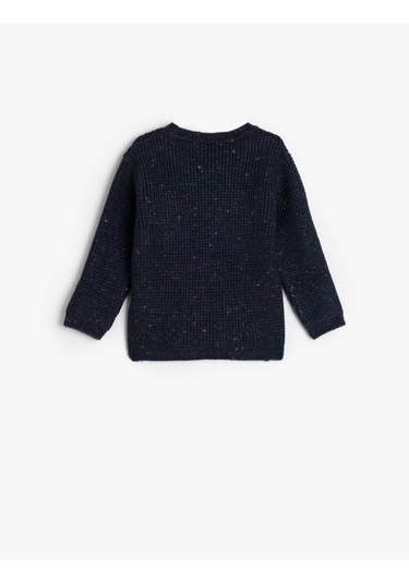 Koton Basic Triko Kazak Uzun Kollu Yuvarlak Yaka Lacivert 5wmb90003ht Lacivert