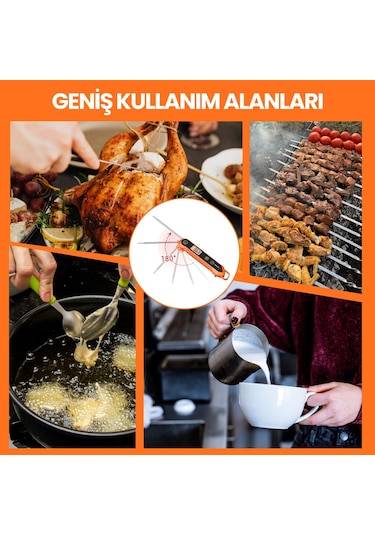 ThermoPro TP03H Su Geçirmez Katlanabilir Hızlı Sonuç Gıda Pişirme Termometresi