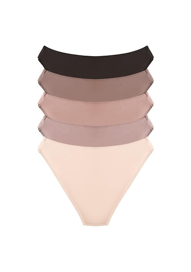 Cottonhill Pamuklu Kadın Bikini Külot 5'li Paket Çok Renkli 1
