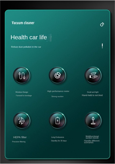Crackedice Taşınabilir Mini Araba Elektrikli Süpürgesi Araba Toz Tutucu Siklon Emiş