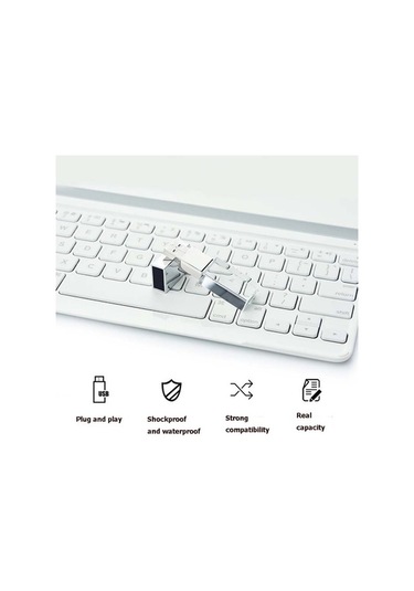 Novahub Kristal Flaş Işığı Usb 2.0 Flash Sürücü Araba Müziği 64gb Beyaz/ Diğer
