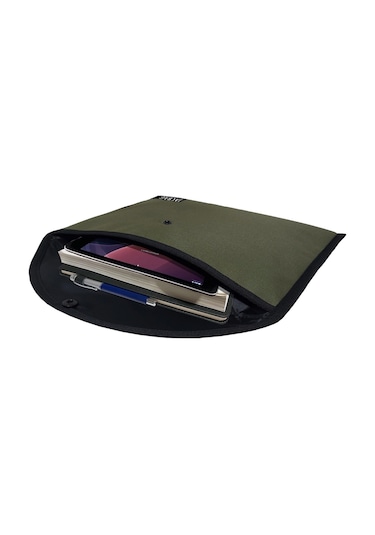 Jacbag Haki Yeşil Erkek A4 Çıtçıtlı Dosya Defter Tablet Ve Evrak Çantası
