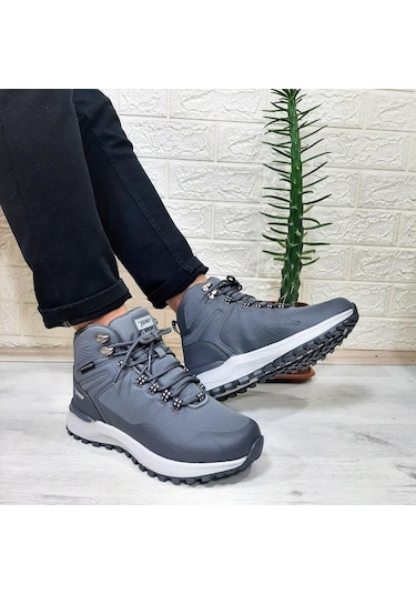 Jump 29652 Gri Renk Waterproof Kaymaz Rahat Erkek Bot 001