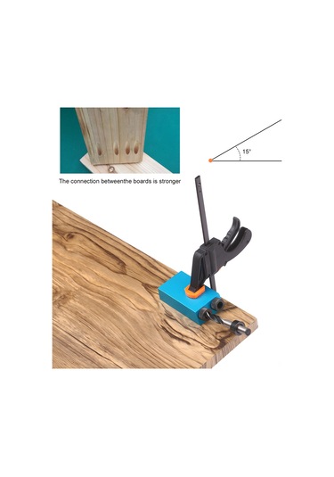 Maiyame 15 Parçalı Ahşap Delme Kiti - 8mm/10mm 15 Derece Açılı Matkap Kılavuzu Ve Delik Lokatörü