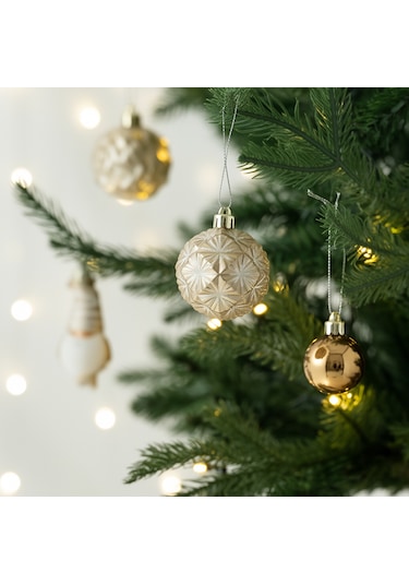 Karaca Home New Year Yılbaşı Bronze 65 Parça Ağaç Süsü Seti