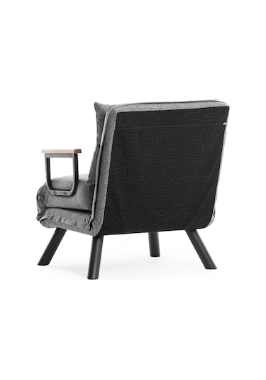 Pafu Sando Tekli Katlanır Yataklı Koltuk Keten Gri