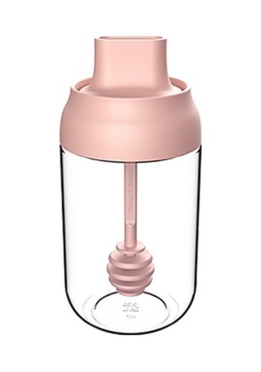 Etiketli, Neme Dayanıklı Kapaklı Ve Kaşıklı Entegre Baharat Kavanozu - Pembe 2