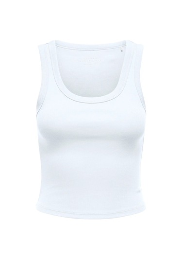 Only Onleasy S/l Tank Top Jrs Kadın Askılı Bluz 15315571 Beyaz