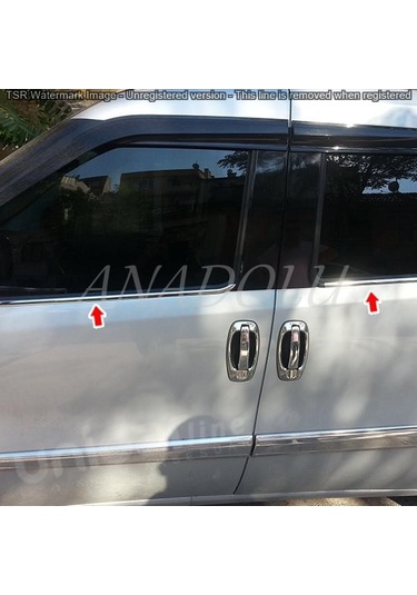 Fiat Doblo Krom Cam Çıtası 4 Parça 2010-2015 Paslanmaz Çelik N11.5784