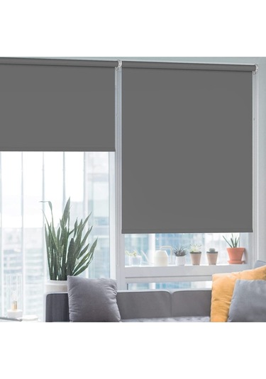 Venassa Antrasit Stor Zebra Güneşlik Perde