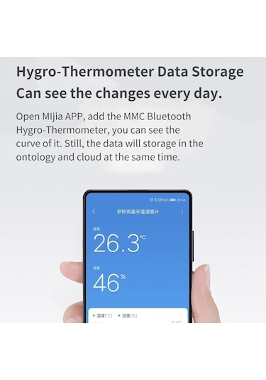 Xiaomi Mmc E-mürekkep Ekranı Akıllı Termometre Higrometre Bluetooth Ekran Dijital Nem Ölçer Sıcaklık Nem Sensörü