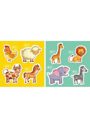 Bluefocus Baby Puzzle Vahşi Ve Çiftlik Hayvanları Puzzle Seti
