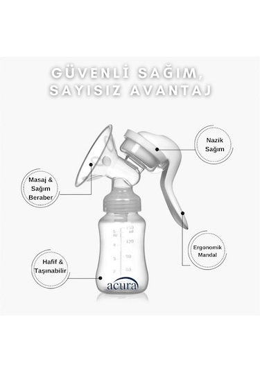 Acura Ac-3000 Masaj Ve Biberon Özellikli Manuel Göğüs Pompası