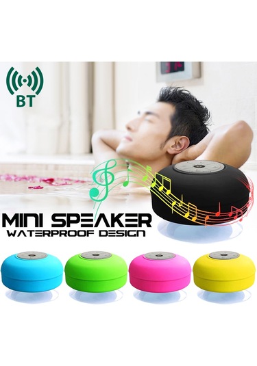 Singree Pembe Emniyetli Bluetooth Hoparlör - Duş, Havuz Ve Seyahat İçin Su Geçirmez Led Işıklı Hoparlör