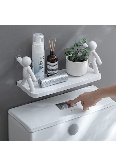 Dekoratif Mutfak Rafı Baharatlık Kendinden Yapışkanlı Raf Çöp Adam Mutfak Düzenleyici Çok Renkli