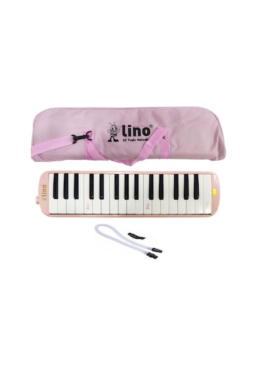 Lino Melodika 32 Tuşlu Bez Çanta Pastel Pembe