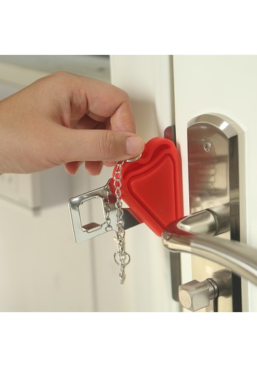 Lemestar Evcil Taşınabilir Kapı Kilidi, Anti-çalım İki Kullanıma Uygun, Delme Yok Kapı Engeli, Dayanıklı Malzeme İle Konstrüktör