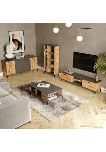 Robinhome Robin Home Troya Serisi Tv Ünitesi Orta Sehpa Konsol Kitaplık