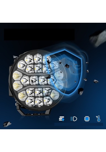 Kamyon 9 İnç Sis Farı Tepe Ve Tampon Lambası 100 W Projektör Lamba Gündüz Led Drl Sarı Ve Beyaz