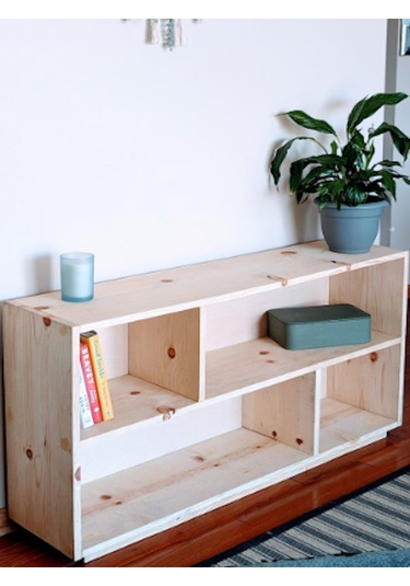 Ahşap Konsol Kitaplık 170 X 90 Cm Açık Ceviz