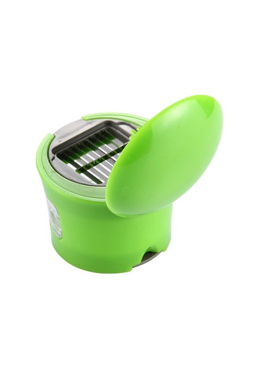 2 Adet Mini Mutfak Aracı Sebze Sarımsak Manuel Dilimleme Yeşil