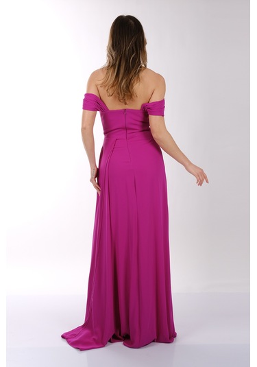 Abiye Elbise Dori 00kb5136 Fuşya