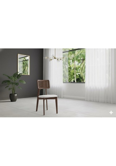 Marel 4 Kişilik Açılır Yemek Masası Takımı Modern Ve Şık Tasarım Ceviz Beyaz