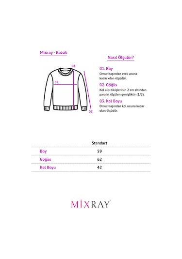 6183 Kadın Nopeli Oversize Triko İnce Kazak Mor Mor