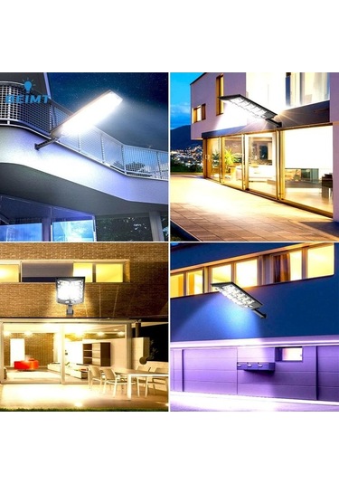 Besthome1 10000 Watt Parlak Güneş Lambası Su Geçirmez Ultra Geniş Bahçe İnsan Hareket Aydınlatması 56564874 120cob Solar