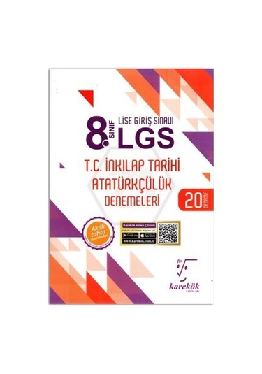 8.Sınıf LGS T.C. İnkılap Tarihi ve Atatürkçülük Deneme- Karekök Eğitim Yayın