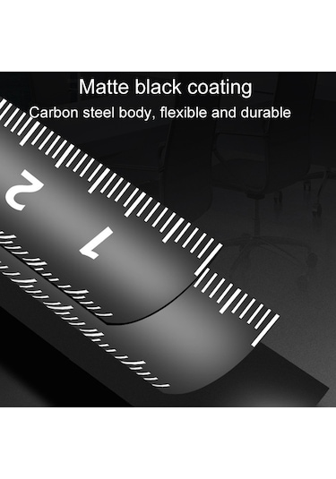 Dong Gsheng Yüksek Hassasiyetli Ev Kullanımı Çelik Yardımcı Terazi Kalınlaştırılmış Ölçüm Bandı, Model: Siyah Kabuk Beyaz Buzlu 10m X 25mm