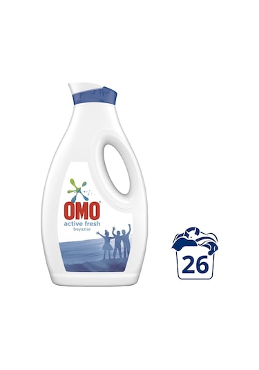 Omo Active Fresh Beyazlar İçin Sıvı Çamaşır Deterjanı 26 Yıkama 1690 ML
