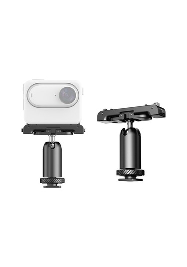 Pazly Insta360 Go3 Uyumlu Alüminyum Montaj Ayağı - Hızlı Çıkışlı Spor Kamera Manyetik Montaj
