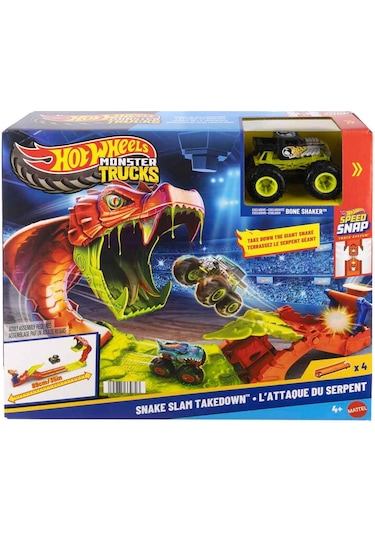 Hot Wheels Monster Trucks Snake Bite Güç Darbesi Oyun Seti Jjn44