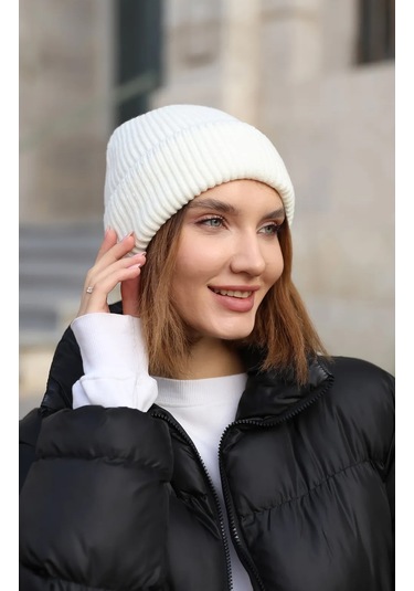 Sim Detaylı Kadın Bere Rkş-1139 Ekru Ekru