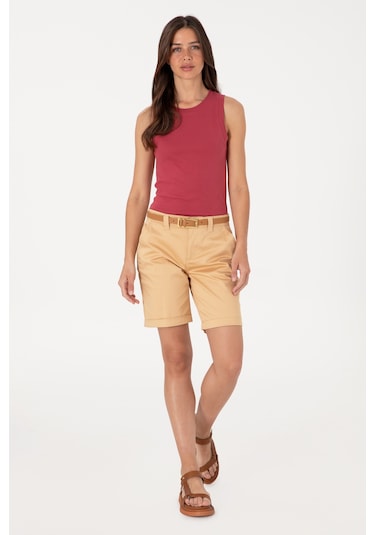 U.s. Polo Assn. Kadın Camel Şort / Bermuda 50299160-vr015 Camel