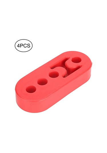 Geeroyoo 4 Adet Kırmızı Poliüretan Eşitleyici Motor Gürültü Ve Titreşim Azaltıcı 12mm 4 Delikli Evrensel  Borusu Emici