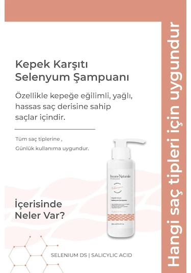 Insane Naturale Kepek Karşıtı Selenyum Şampuanı 250 ML