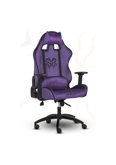 Rio Balerion Terletmez Kadife Kumaş Mor Gaming Oyuncu Koltuğu -3 Mor
