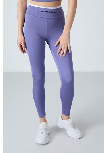 Tommylife Eflatun Esnek Standart Fit Performans Kadın Tayt Takım - 95333