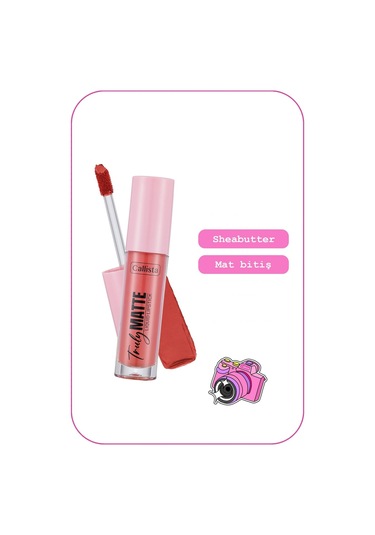 Callista Truly Matte Liquid Lipstick Mat Likit Ruj 404 Blushing Pink - Pembe