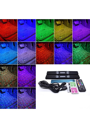 Yifomall Araba Işığı Rgb 3w Usb Şarjlı, Ses Kontrollü Ritim, 300mah Batarya, Güçlü Mıknatıs, Siyah D88 Kumanda Yok Diğer