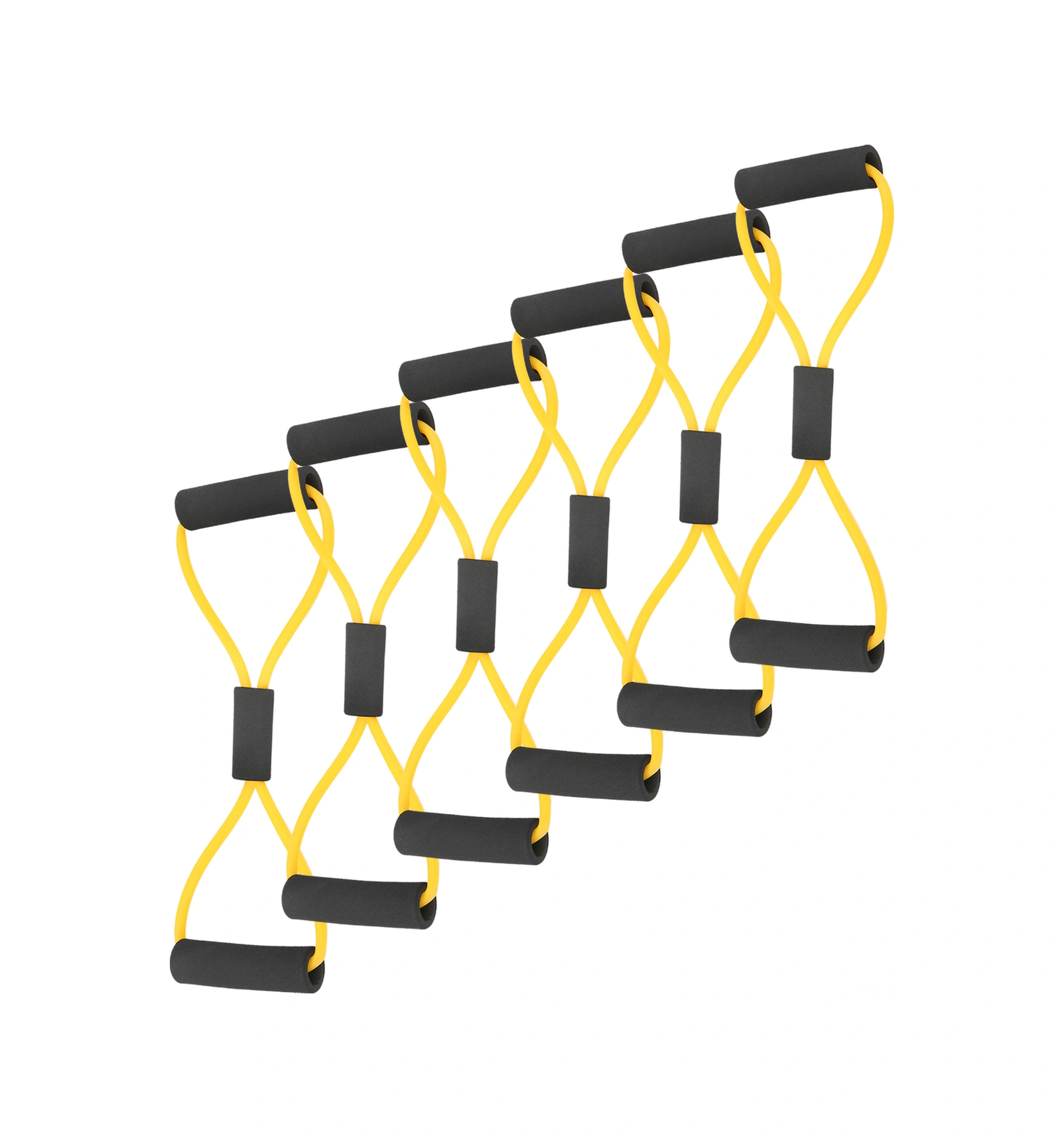 Vkemall 6 Adet Sarı Tpe+köpük Dirence Bandı - Pilates Ve Üst Vücut Güç Antrenmanı İçin Ev, Spor Salonu Ve Dışarıda Kullanım Sarı