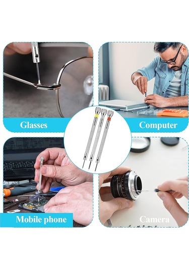 Leasetake Adet Mikro Tip Saatçi Tornavidası 0.8-1.4mm Gözlük Mücevher Onarımı İçin Cımbızlı Hassas Tornavida